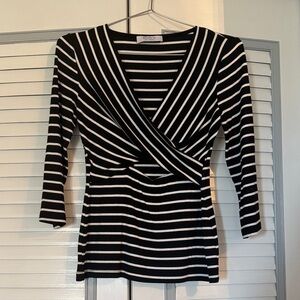 Bailey 44 Monochrome Striped Top